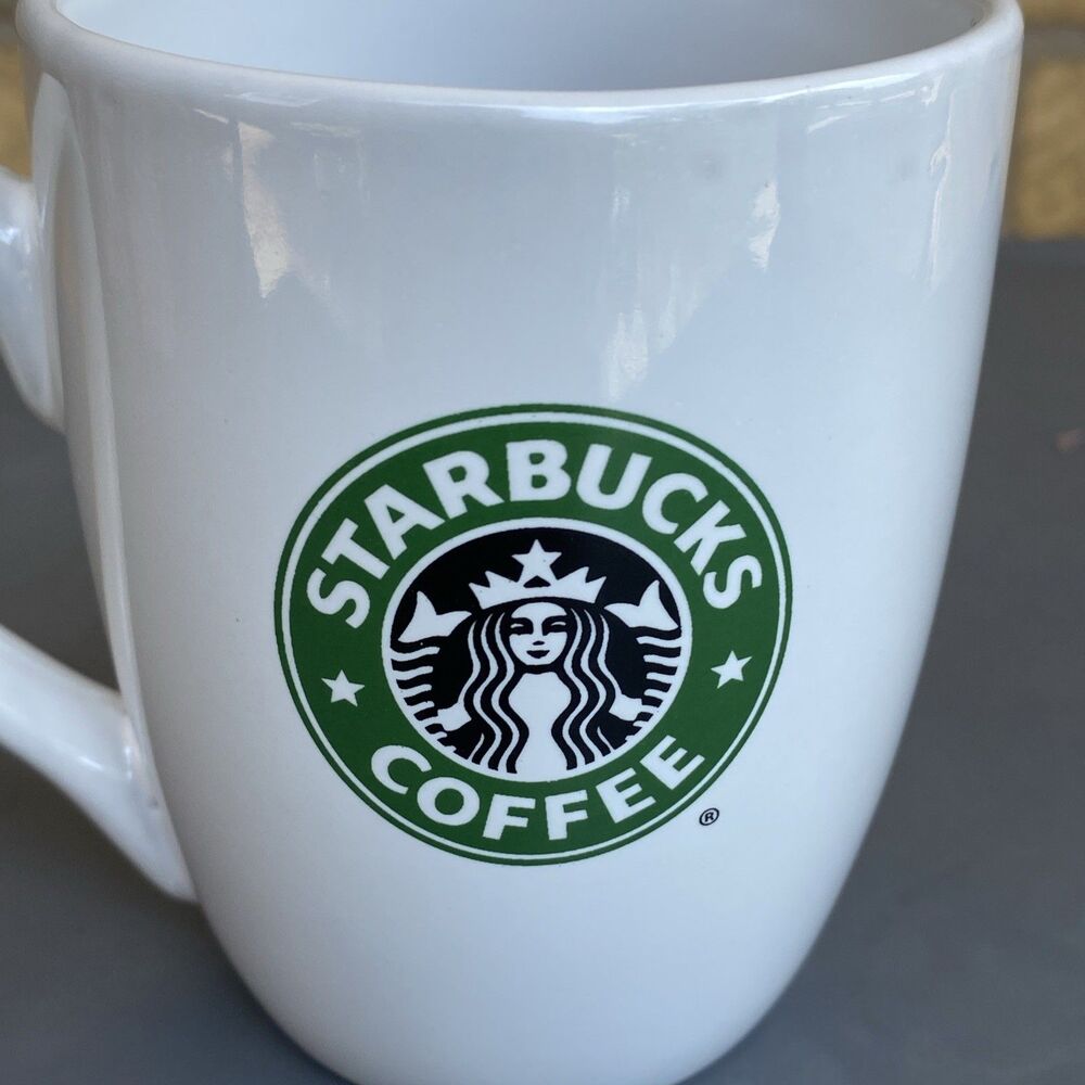 2008 Starbucks Coffee White Mug Cup Green Siren Mermaid Retired Logo 10.2 oz - Picture 2 of 5